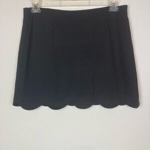 Topshop black mini scalloped bottom